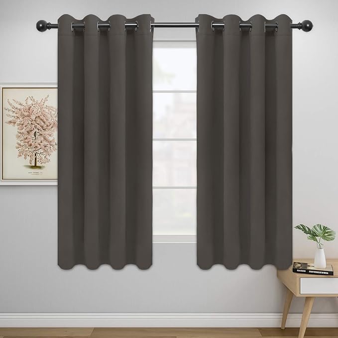 Easy-Going Blackout Curtains for Bedroom, Solid Thermal Insulated Grommet and by Easy-Going