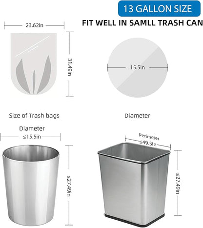 13 Gallon Garbage-Bags Tall Kitchen Compostable-Trash-Bag - Image 2