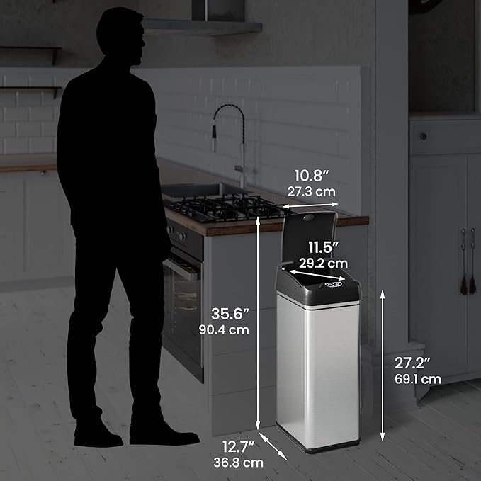 iTouchless 13 Gallon Kitchen Trash Can - Image 7
