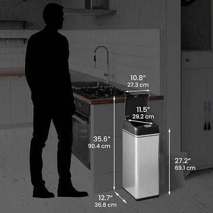iTouchless 13 Gallon Kitchen Trash Can - Image 7
