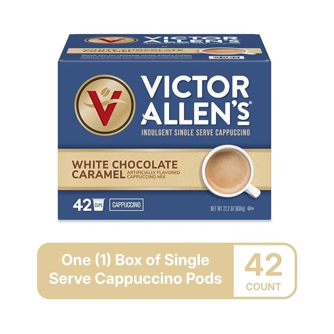 Victor Allen's Coffee White Chocolate Caramel Flavored Cappuccino, Single Serve - Image 3
