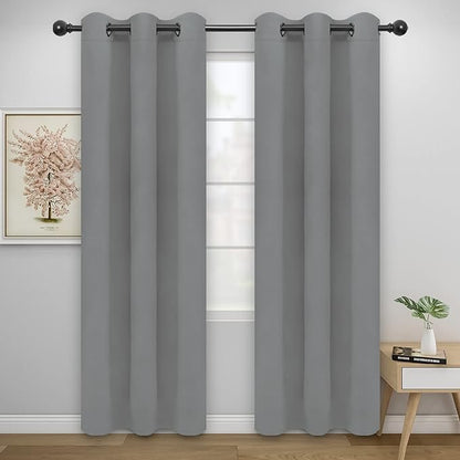 Easy-Going Blackout Curtains for Bedroom, Solid Thermal Insulated Grommet and by Easy-Going