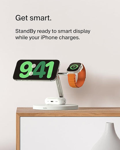 Belkin MagSafe Charger, 3-in-1 Wireless Charging Stand, 2ND GEN, 33% Faster - Image 9
