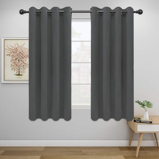 Easy-Going Blackout Curtains for Bedroom, Solid Thermal Insulated Grommet and by Easy-Going