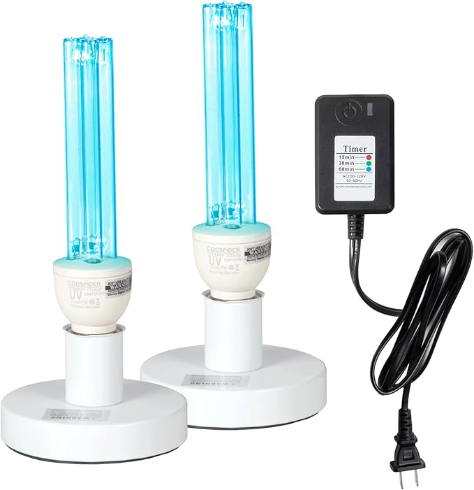 25W UV Sanitizer Lamp Ozone Free and by COOSPIDERUV