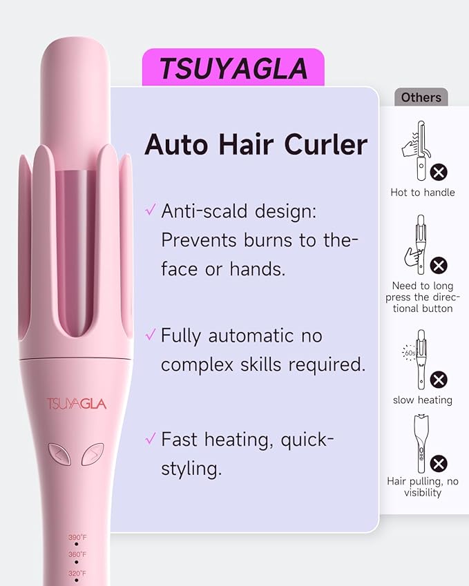 TSUYAGLA Automatic Curling Iron, 1 1/4 Hair Curler - Image 6