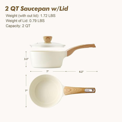 SENSARTE Ceramic Nonstick Sauce Pan - Image 7