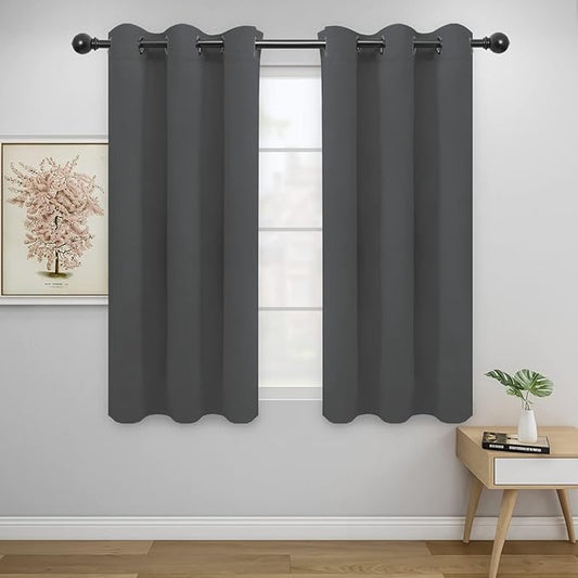 Easy-Going Blackout Curtains for Bedroom, Solid Thermal Insulated Grommet and by Easy-Going