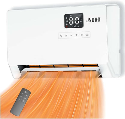 Wall-Mounted Space Heater with ECO Thermostat and Remote Control, LED Display by Unknown