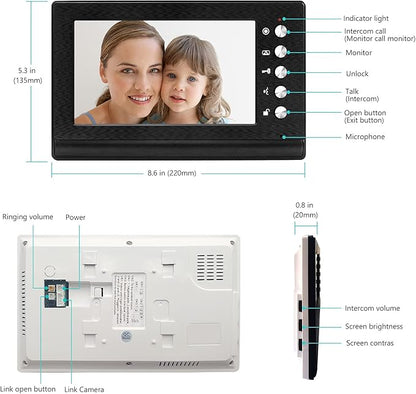 toncont Video Doorbell Intercom System, Wired Video Door Entry System, IR Night - Image 4