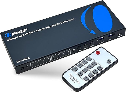 OREI 8K eARC HDMI Matrix Switch 4 X 2, Switcher by OREI