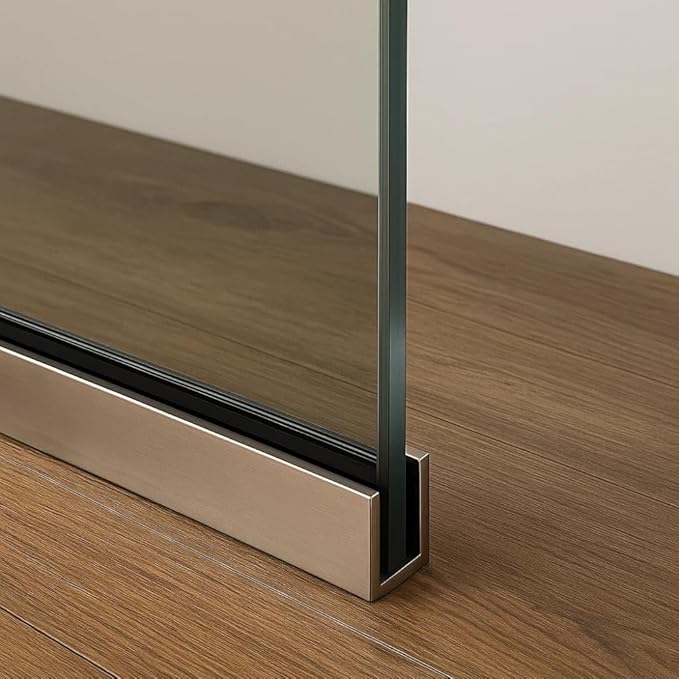 Yana Frameless Shower Door Screen, Fixed Shower Door Panels 3/8" Thick Tempered - Image 7