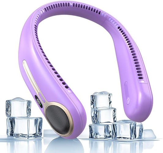 Portable Neck Fan, Hands Free Personal Wearable Bladeless Fan, 6000mAh USB by Kinhowly
