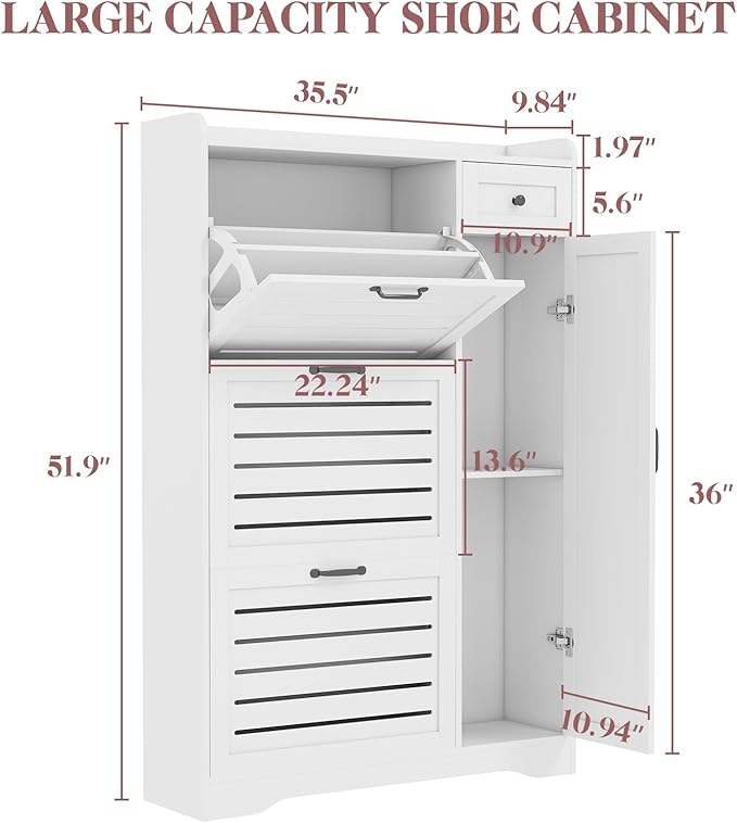 Narrow Shoe Storage Cabinet - Image 2