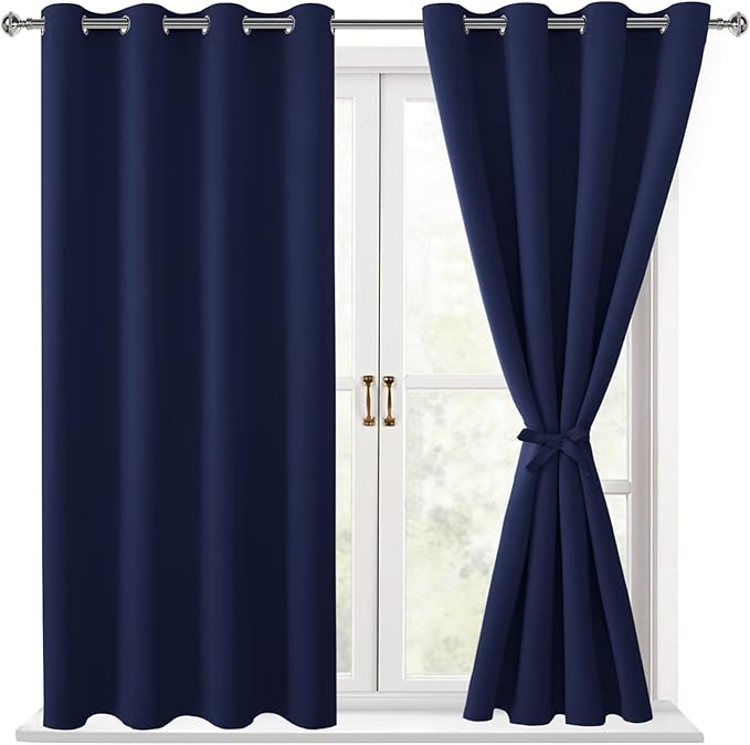 Hiasan Blackout Curtains for Bedroom, 52 x 54 Inches Long by Hiasan