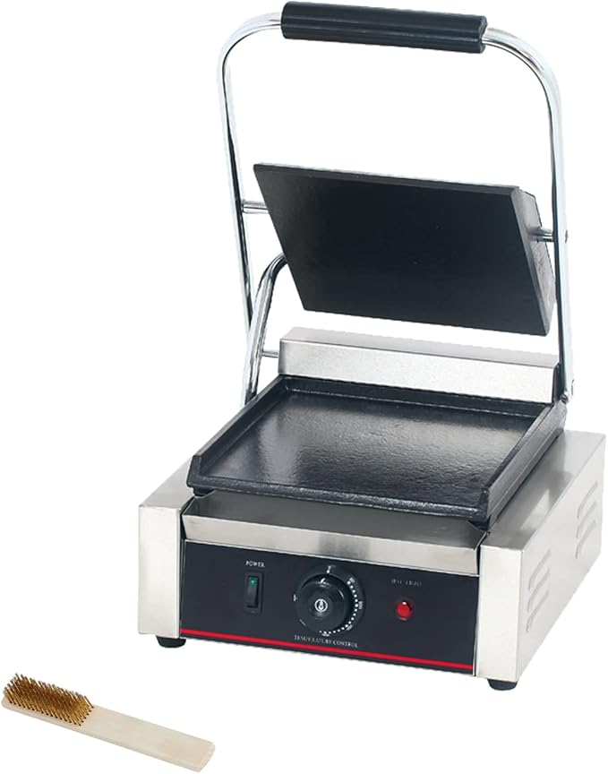 Commercial Panini Press With Grooved Grill Sandwich Maker Machine Electric by KOUWO