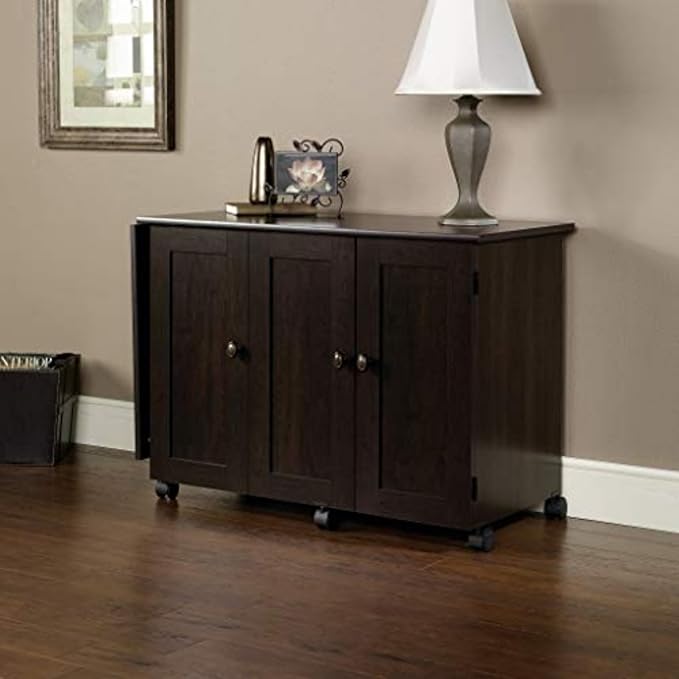 Sauder Miscellaneous Storage Easy Rolling Sewing and Craft Table/Cart/ Pantry - Image 5