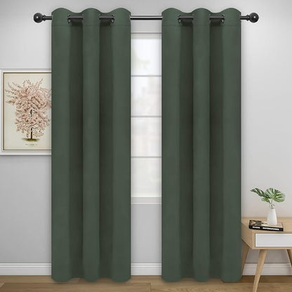 Easy-Going Blackout Curtains for Bedroom, Solid Thermal Insulated Grommet and by Easy-Going