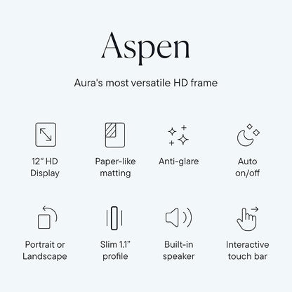 Aspen 12" | Aura's Most Versatile HD Digital Picture Frame - Image 5