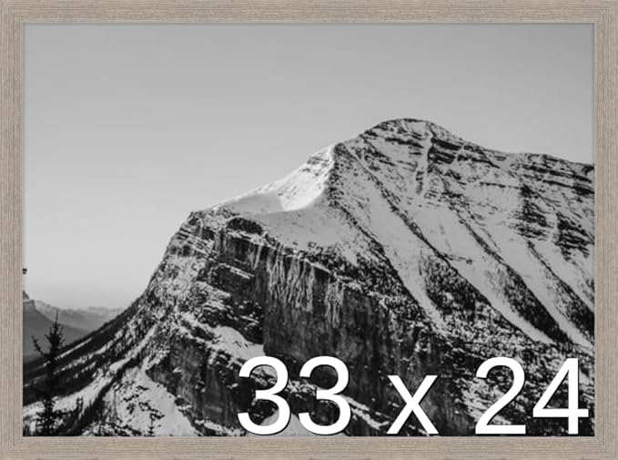 Frame It Easy 33 x 24 Rustic Gray Wood Frame by FrameItEasy