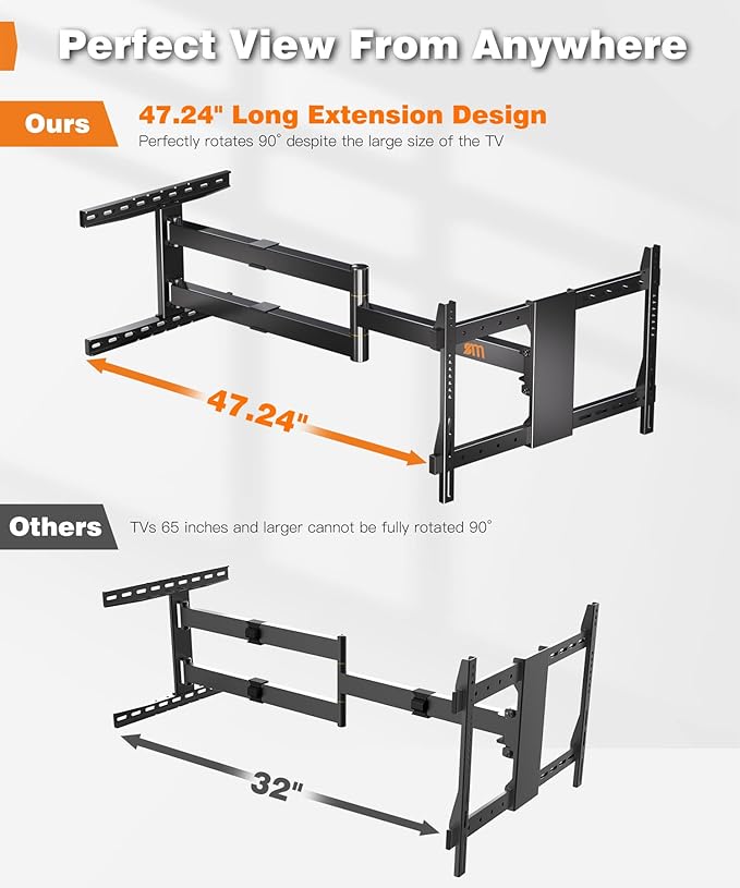 47” Extra Long Arm TV Wall Mount - Image 2
