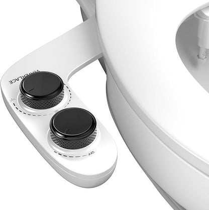 Bidet Attachment for Toilet Sprayer, Self-Cleaning Dual Retractable Nozzles by WATERLACE
