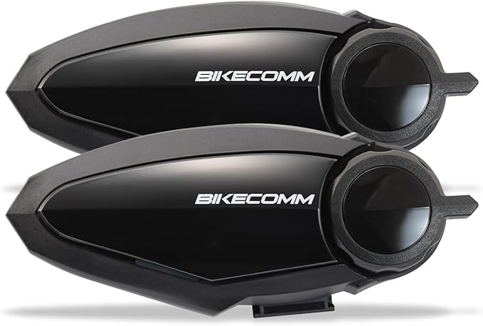 BIKECOMM BK-S2 Motorcycle Bluetooth Headset Intercom – 1200M Range Wireless by BIKECOMM
