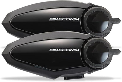BIKECOMM BK-S2 Motorcycle Bluetooth Headset Intercom – 1200M Range Wireless by BIKECOMM