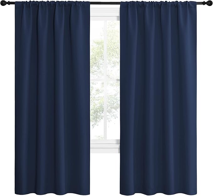 NICETOWN Navy Blue Blackout Curtains - Image 2