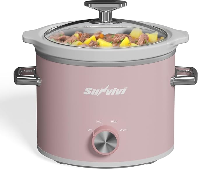 Sunvivi 2 Quart Slow Cooker, Small Slow Cooker by WeGetLife