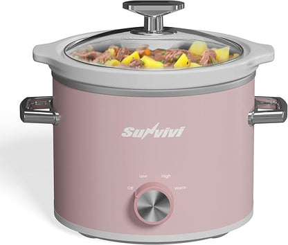 Sunvivi 2 Quart Slow Cooker, Small Slow Cooker by WeGetLife