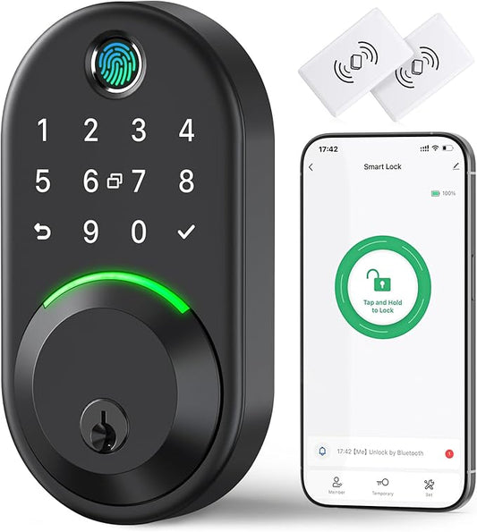 Smart Deadbolt Door Lock with Keypad:Yamiry Fingerprint Keyless Entry Deadbolt by YAMIRY