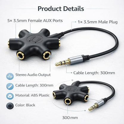 Mizi 5-Way 3.5mm Headphone Splitter - Image 8