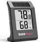BaldrTherm Humidity Meter Hygrometer, Solar-Powered Room Thermometer Indoor by BaldrTherm