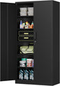 MIIIKO Black Garage Storage Cabinet by MIIIKOOfficeFurniture