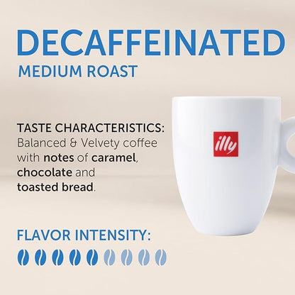 illy Decaf Whole Bean Coffee, Classic Medium Roast Gourmet Blend, 100% Arabica - Image 2