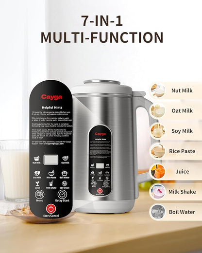 40oz Nut Milk Maker Machine Stainless Steel Soy Milk Maker Homemade Almond - Image 3