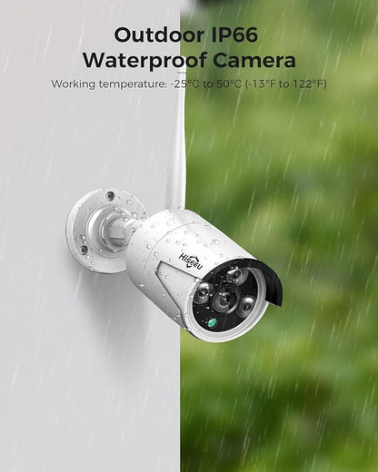 Hiseeu 100ft WiFi Pro Security Camera System, 16CH 4K NVR Kit, Wired Plug-in - Image 9