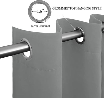 Easy-Going Blackout Curtains for Bedroom, Solid Thermal Insulated Grommet and - Image 5