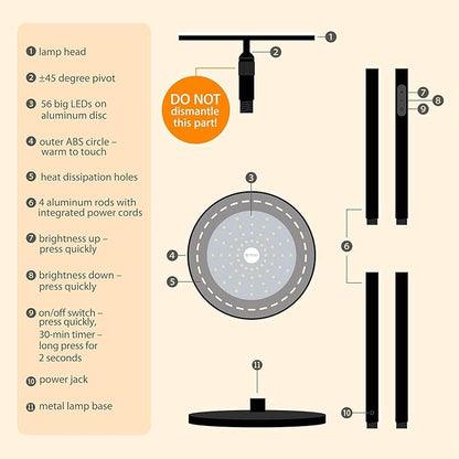 TROND Floor Lamp, 5000LM Super Bright Sky LED Modern Torchiere Standing Lamp - Image 8