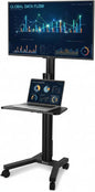 AW Rolling TV Stand Mobile TV Cart Height Adjustable by AW