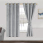 JIUZHEN Silver Grey Velvet Curtains 63 inch by JIUZHEN