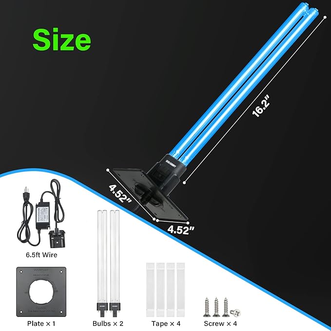 COOSPIDER 36W HVAC UV Light Sanitizer, Air Purifier - Image 7