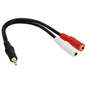 Cmple - 3.5mm Audio Stereo Y Splitter Extension Cable 3.5mm Male to 2 Ports by Cmple