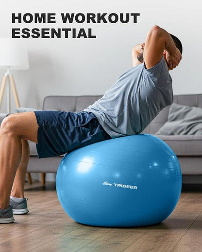 Trideer Exercise Ball for Yoga, Pilates & Fitness – Stability Ball Equipment - Image 4