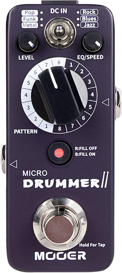MOOER Micro Drummer II Guitar Drummer Pedal Drum Machine Effect by MOOER
