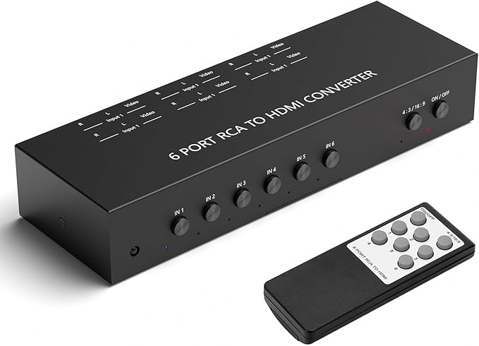 Dingsun 6Port AV to HDMI Converter, Will Convert Input Analog Aignals to a - Image 4