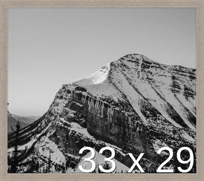 Frame It Easy 33 x 29 Rustic Gray Wood Frame by FrameItEasy