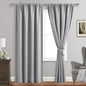 JIUZHEN Silver Grey Curtains for Living Room by JIUZHEN