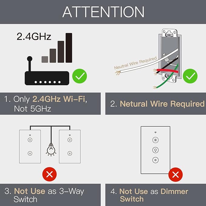 WiFi Smart Wall Touch Light Switch Glass Panel Wireless Remote Control by - Image 2